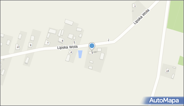 Lipska Wola, Lipska Wola, 3, mapa Lipska Wola