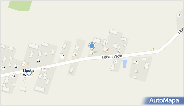 Lipska Wola, Lipska Wola, 7, mapa Lipska Wola