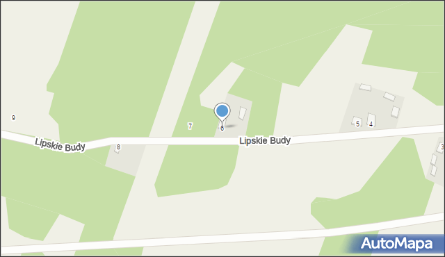 Lipskie Budy, Lipskie Budy, 6, mapa Lipskie Budy
