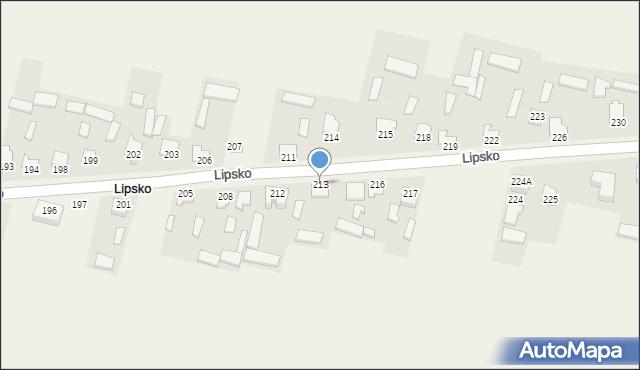 Lipsko, Lipsko, 213, mapa Lipsko