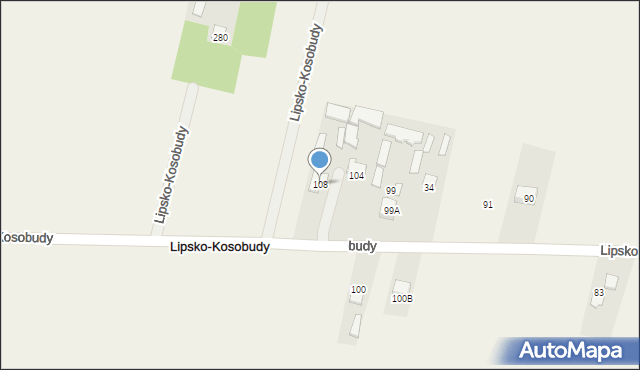 Lipsko-Kosobudy, Lipsko-Kosobudy, 108, mapa Lipsko-Kosobudy