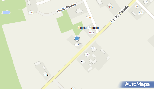 Lipsko-Polesie, Lipsko-Polesie, 115, mapa Lipsko-Polesie