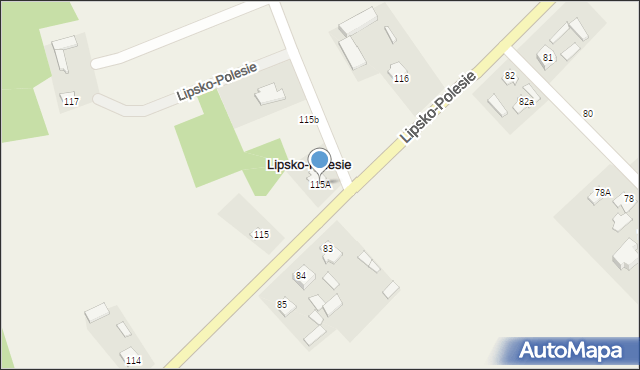 Lipsko-Polesie, Lipsko-Polesie, 115A, mapa Lipsko-Polesie