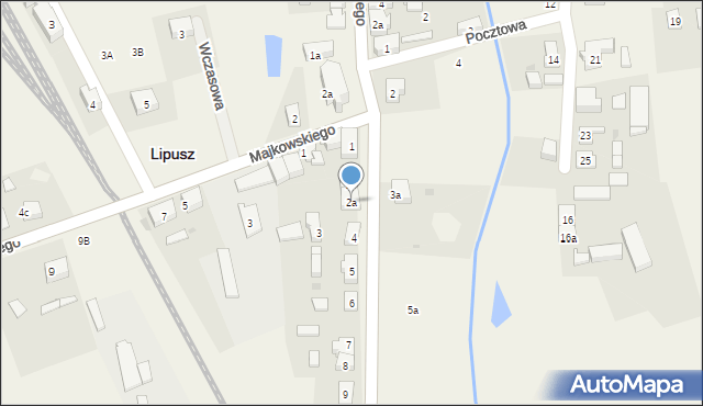 Lipusz, Lipowa, 2a, mapa Lipusz