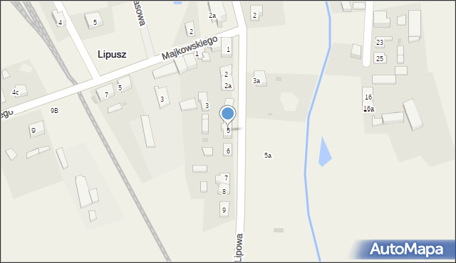 Lipusz, Lipowa, 5, mapa Lipusz