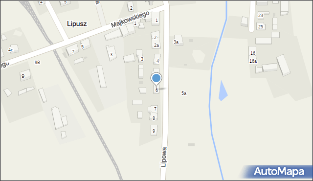 Lipusz, Lipowa, 6, mapa Lipusz