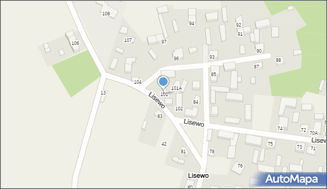 Lisewo, Lisewo, 101, mapa Lisewo