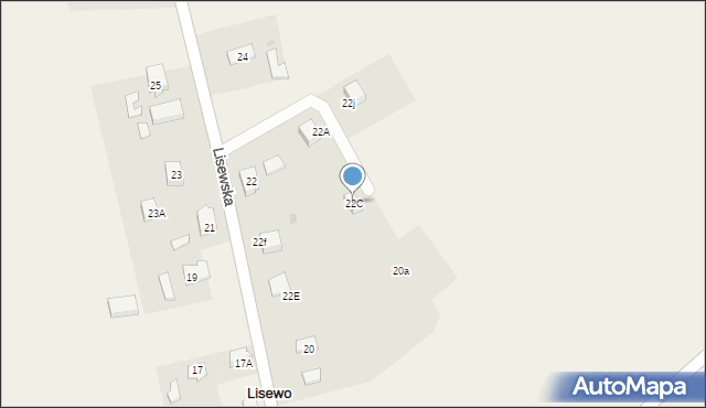 Lisewo, Lisewska, 22C, mapa Lisewo