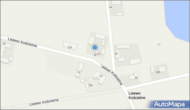 Lisewo Kościelne, Lisewo Kościelne, 32, mapa Lisewo Kościelne