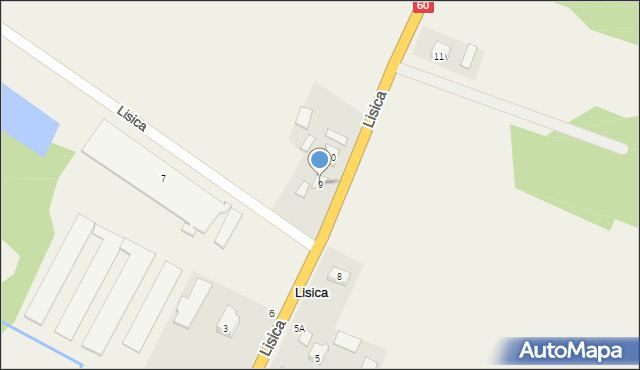 Lisica, Lisica, 9, mapa Lisica