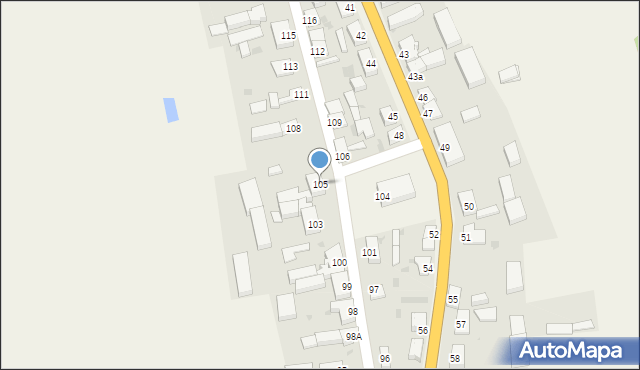 Lisie Pole, Lisie Pole, 105, mapa Lisie Pole