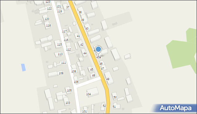 Lisie Pole, Lisie Pole, 43a, mapa Lisie Pole