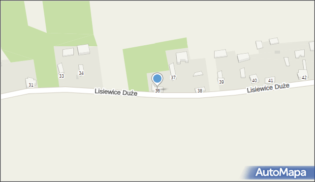 Lisiewice Duże, Lisiewice Duże, 36, mapa Lisiewice Duże