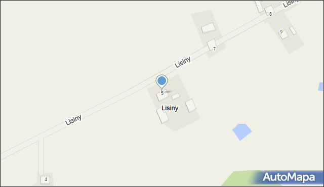 Lisiny, Lisiny, 5, mapa Lisiny