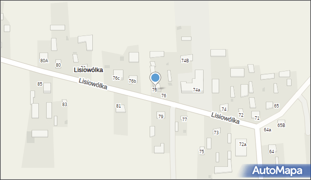 Lisiowólka, Lisiowólka, 76A, mapa Lisiowólka