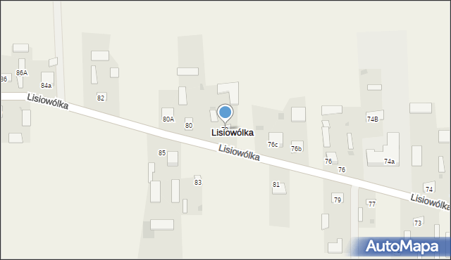 Lisiowólka, Lisiowólka, 78, mapa Lisiowólka