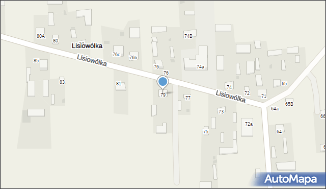 Lisiowólka, Lisiowólka, 79, mapa Lisiowólka