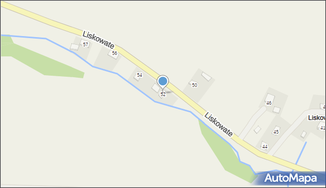 Liskowate, Liskowate, 52, mapa Liskowate