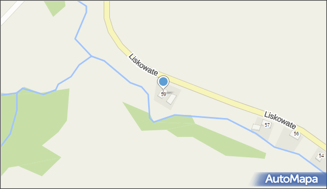 Liskowate, Liskowate, 59, mapa Liskowate