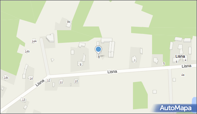 Lisna, Lisna, 8, mapa Lisna