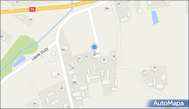 Liśnik Duży, Liśnik Duży, 40, mapa Liśnik Duży