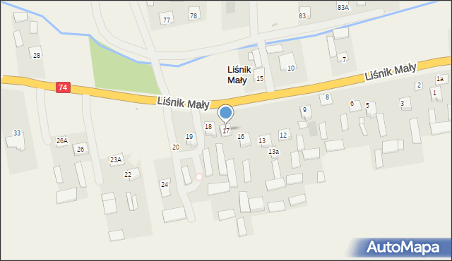 Liśnik Mały, Liśnik Mały, 17, mapa Liśnik Mały