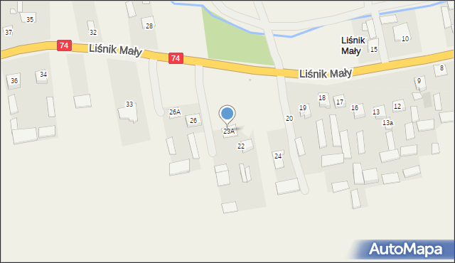 Liśnik Mały, Liśnik Mały, 23A, mapa Liśnik Mały