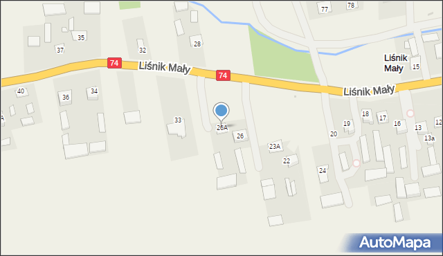 Liśnik Mały, Liśnik Mały, 26A, mapa Liśnik Mały