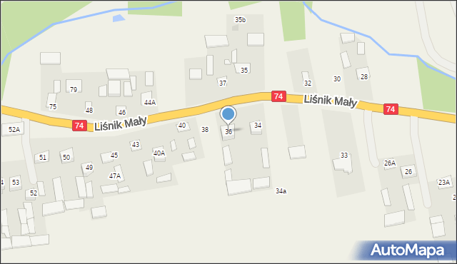 Liśnik Mały, Liśnik Mały, 36, mapa Liśnik Mały