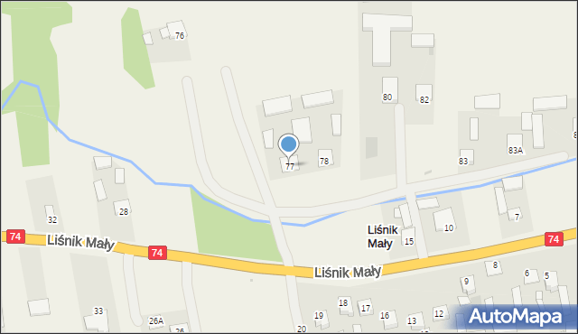 Liśnik Mały, Liśnik Mały, 77, mapa Liśnik Mały