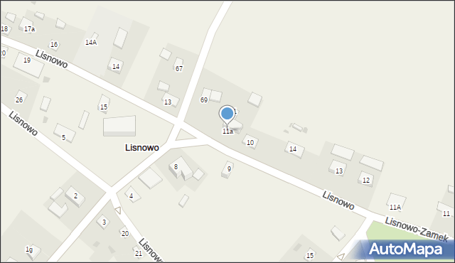 Lisnowo, Lisnowo, 11a, mapa Lisnowo