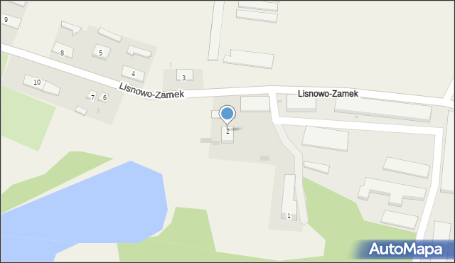 Lisnowo-Zamek, Lisnowo-Zamek, 2, mapa Lisnowo-Zamek