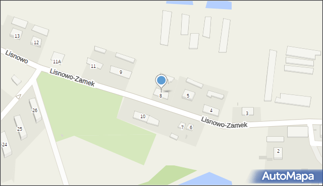 Lisnowo-Zamek, Lisnowo-Zamek, 8/1, mapa Lisnowo-Zamek