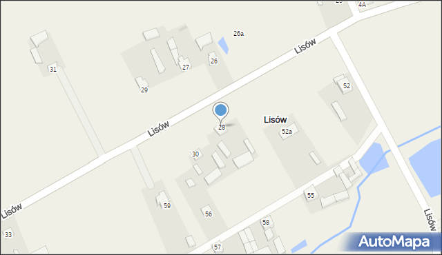 Lisów, Lisów, 28, mapa Lisów