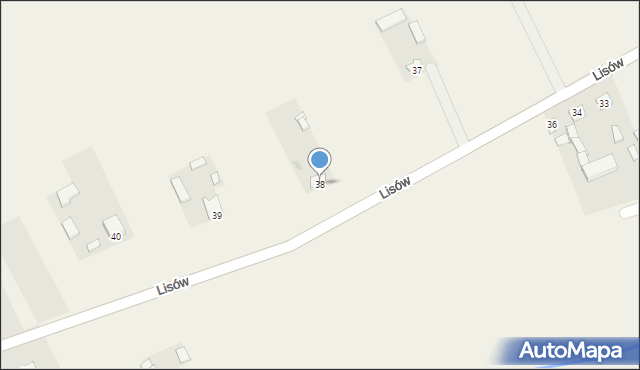 Lisów, Lisów, 38, mapa Lisów