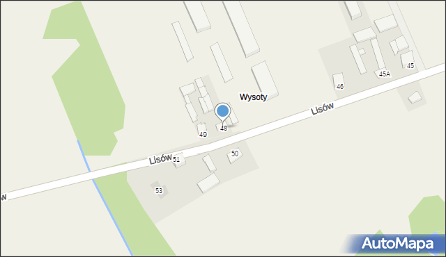 Lisów, Lisów, 48, mapa Lisów