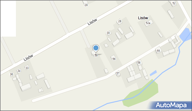 Lisów, Lisów, 59, mapa Lisów