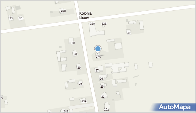 Lisów, Lisów, 27A, mapa Lisów
