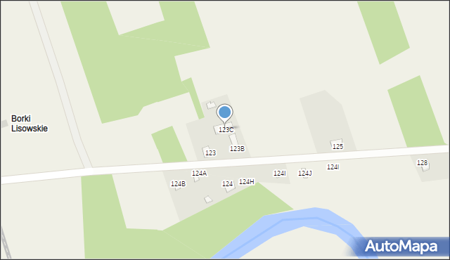 Lisów, Lisów, 123C, mapa Lisów