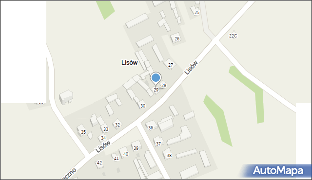 Lisów, Lisów, 29, mapa Lisów