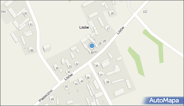 Lisów, Lisów, 30, mapa Lisów