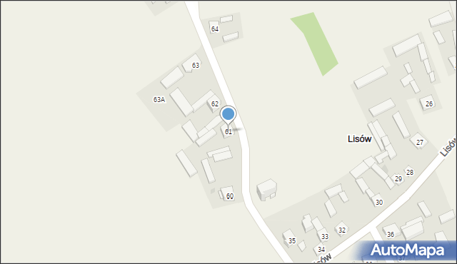 Lisów, Lisów, 61, mapa Lisów