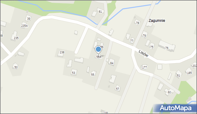 Lisów, Lisów, 56A, mapa Lisów