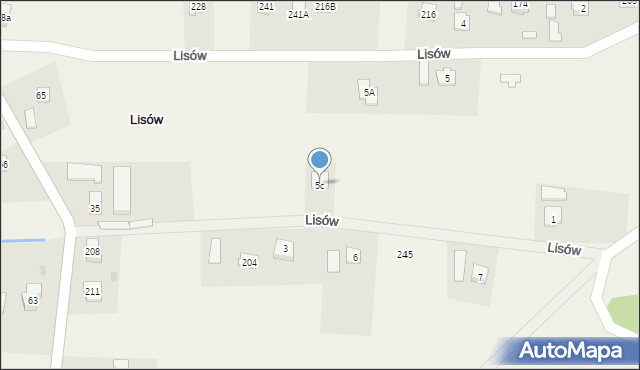 Lisów, Lisów, 5c, mapa Lisów