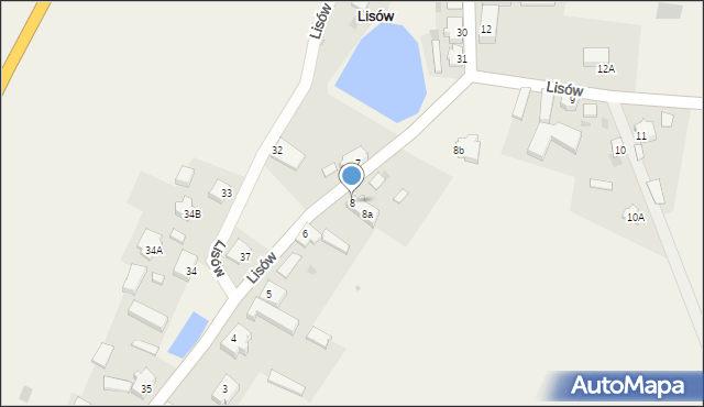 Lisów, Lisów, 8, mapa Lisów