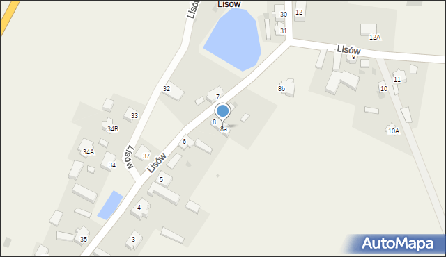 Lisów, Lisów, 8a, mapa Lisów