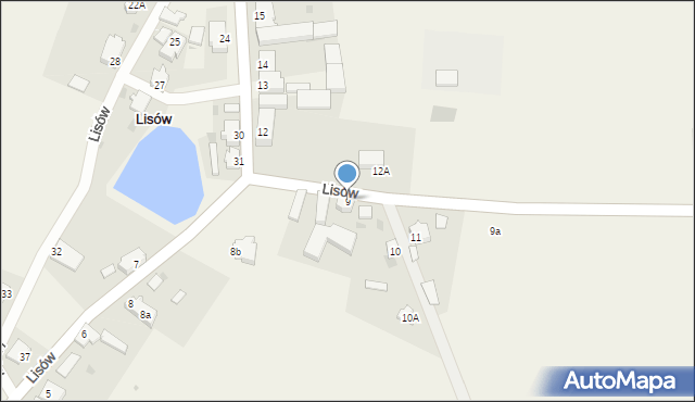 Lisów, Lisów, 9, mapa Lisów