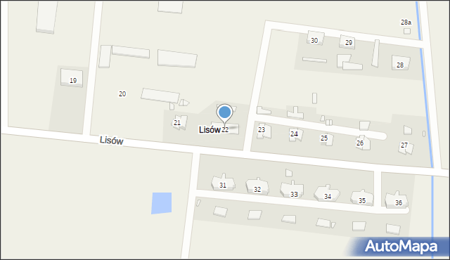 Lisów, Lisów, 22, mapa Lisów