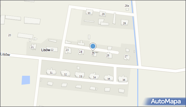 Lisów, Lisów, 25, mapa Lisów