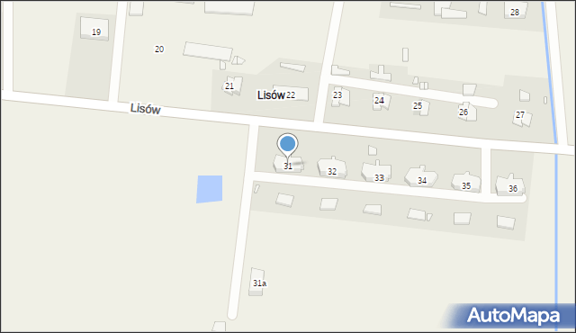 Lisów, Lisów, 31, mapa Lisów